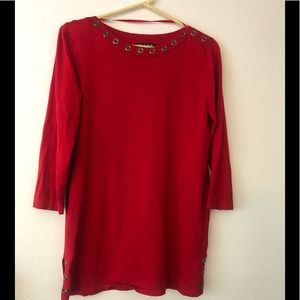Cable & Gauge Red knit sweater size (M)